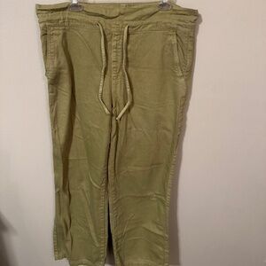 Green denim/corduroy jeans size 6